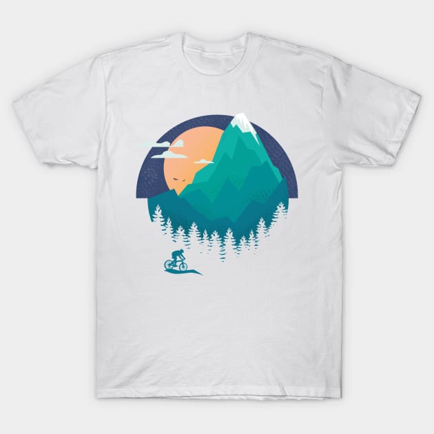 mountain biking T-Shirt by FerMinem